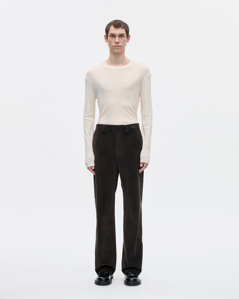 Base Tee LS Army Wool 002 Off White