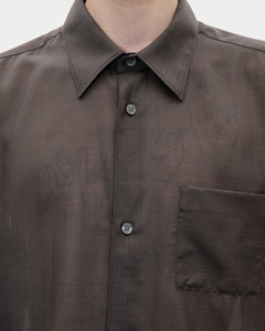 Cordial Shirt 120s Merino 084 Peat