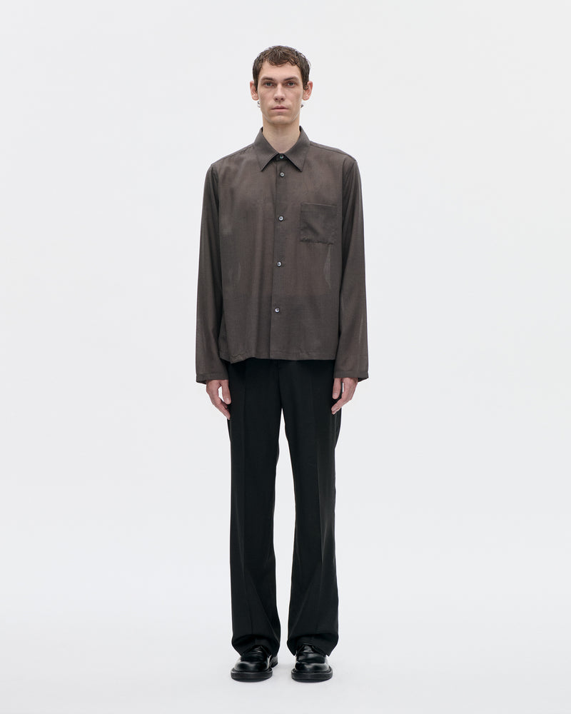 Cordial Shirt 120s Merino 084 Peat