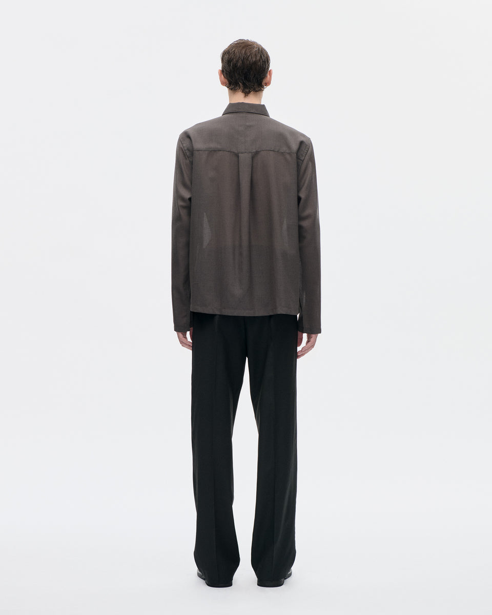 Cordial Shirt 120s Merino 084 Peat