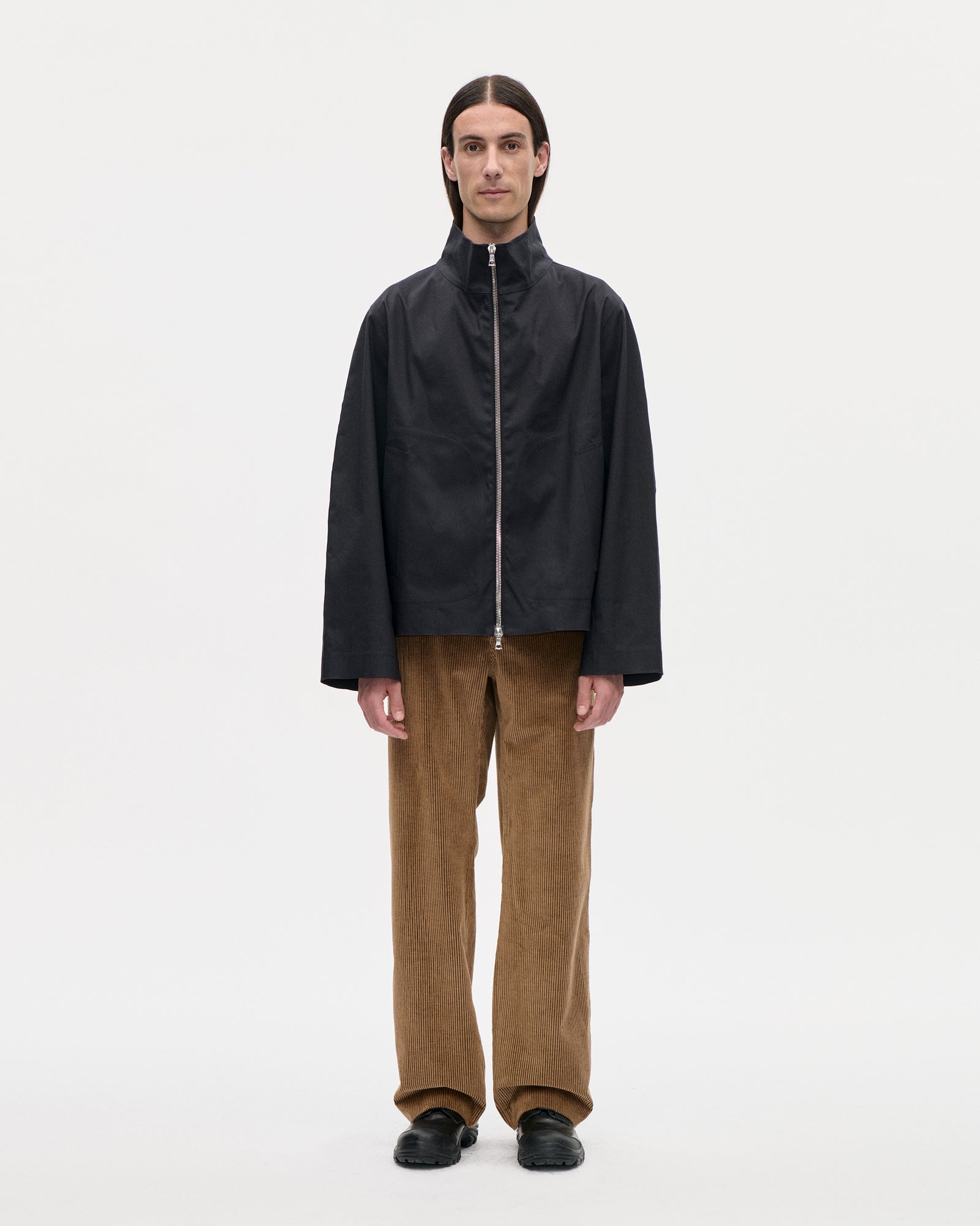 Rubber Zip Smock Hancock 009 Black