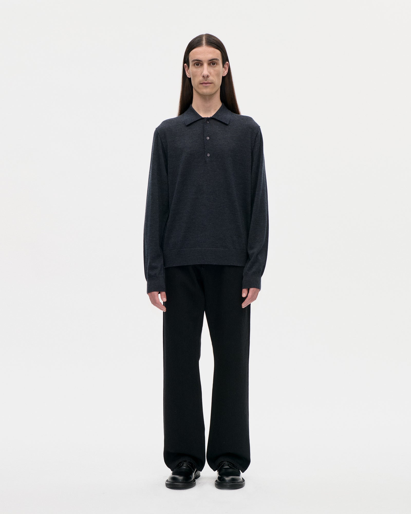 Polo 16GG Wool 008 Charcoal