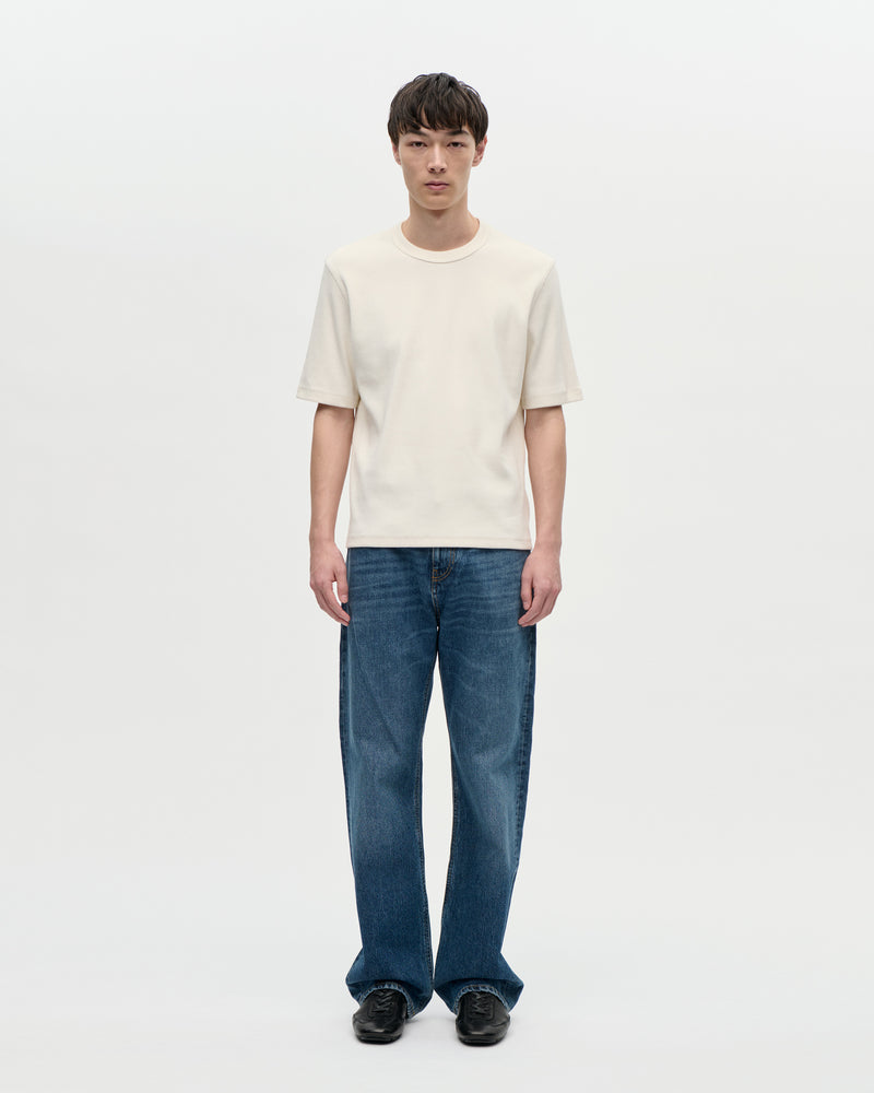Gym Tee Cotton Rib 021 Chalk